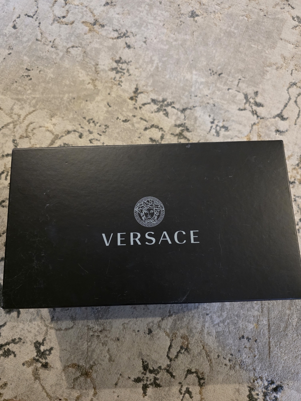 Versace MENS Gray Suede Loafers with Gold Medusa Emblems - Picture 2 of 4